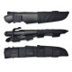 Cutit Morakniv Bushcraft Expert cu teaca Tactical Black si sistem Molle