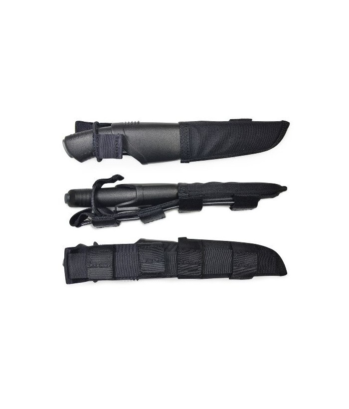Cutit Morakniv Bushcraft Expert cu teaca Tactical Black si sistem Molle