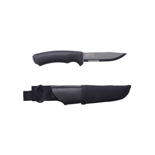 Cutit Morakniv Bushcraft Black SRT cu sistem MOLLE