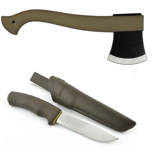 CBS22 Set topor si cutit bushcraft forest Morakniv Suedia