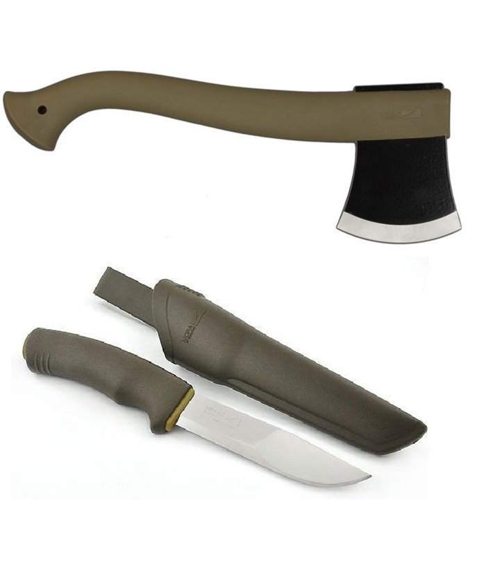 CBS22 Set topor si cutit bushcraft forest Morakniv Suedia