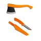 CBS21 Set topor si cutit bushcraft orange Morakniv Suedia