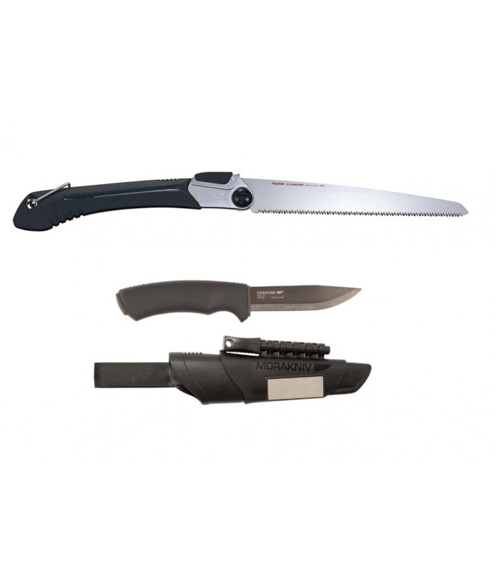 CBS137 Set cutit Bushcraft Black Survival si fierastrau bushcraft Morakniv /Tajima