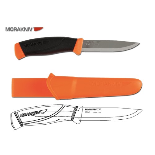 Cuţit Morakniv Companion, Heavy Duty Orange, Hi-Vis (C)