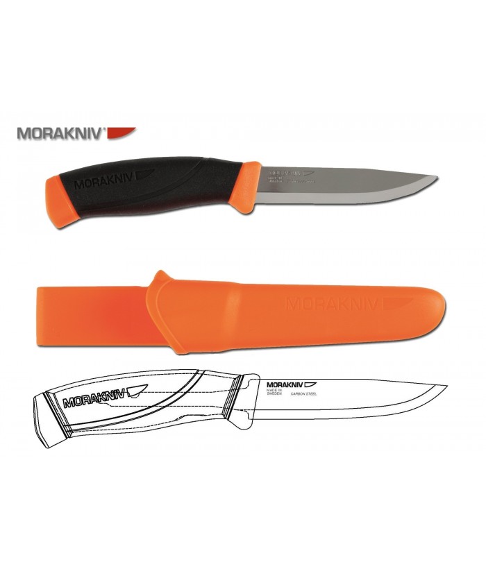 Cuţit Morakniv Companion, Heavy Duty Orange, Hi-Vis (C)