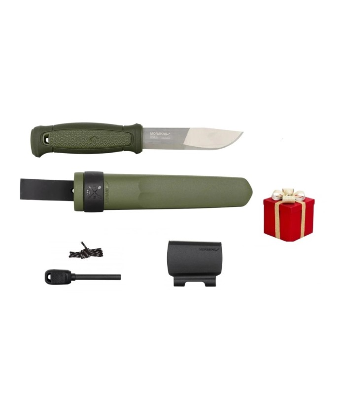 Cutit Kansbol Military Green, lama din otel inoxidabil + CADOU kit supravietuire