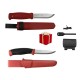 Cutit Morakniv Garberg Dala Red, lama otel carbon + CADOU kit supravietuire si cutit Companion Dala Red