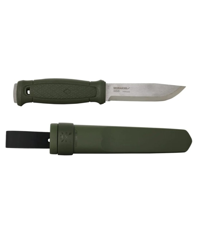Cutit Garberg Green INOX, cu teaca de polimer pentru outdoor, vanatoare, bushcraft, Morakniv