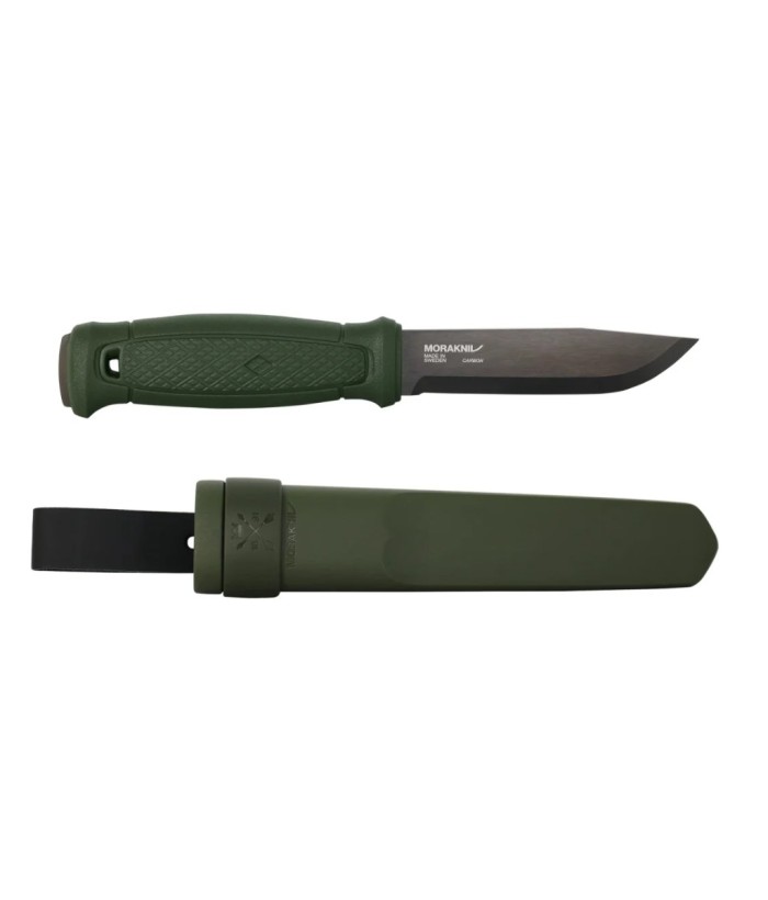 Cutit Garberg Green Carbon negru cu teaca polimer, pentru camping, outdoor, vanatoare, Morakniv