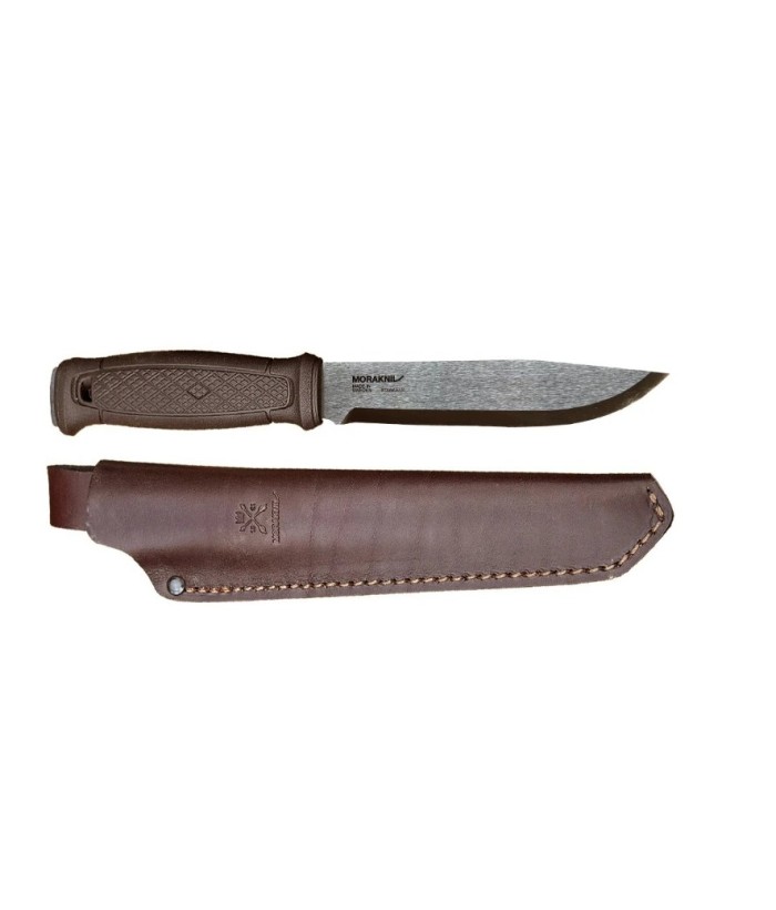Cutit Morakniv Garberg GRAND din inox , cu teaca de piele pentru outdoor, vanatoare, bushcraft