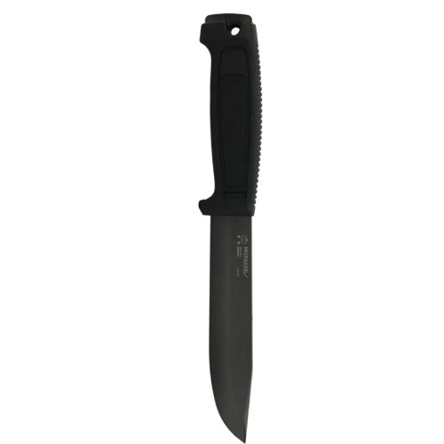 Morakniv Morkret Black Blade (C) – Cutit Survival Full-Tang Carbon 100Cr6 DLC 57.5 HRC Teaca Click-On MOLLE