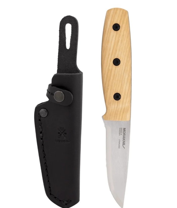 Morakniv Nusnas (S) – Cutit Outdoor Compact Full-Tang cu Otel 12C27 58 HRC si Maner Lemn Frasin